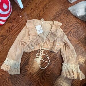 NWT women’s cropped blouse